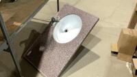 SHELF # 18 - VANITY COUNTER TOP WITH UNDERMOUNT SINK + TAP