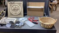 LIGHT MOUNTED ON BOARD, HEAVY 3D PICTURE, WICKER BASKET, DOG LEASH + COLLAR