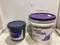 (2) DUST CONTROL DRYWALL COMPOUND 13.5L & UNIVERSAL FLOORING ADHESIVE 1-GALLON KE-2000-S