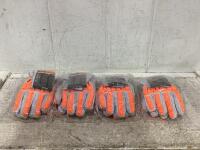 (4) PAIRS OF STOUT GLOVES PLATINUM SERIES - L