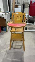 VINTAGE WOODEN DOLL HIGH CHAIR