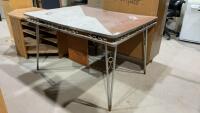 RETRO KITCHEN TABLE W/ CHROME FRAME