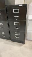 3-DRAWER BLACK FILING CABINET - LEGAL