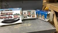 (2)BOXES- DICKENSVILLE EXPRESS CHRISTMAS TRAIN + VILLAGE