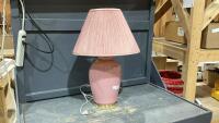 DUSTY ROSE COLOUR TABLE LAMP