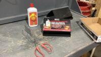 BBQ TOOLS - CHARCOAL LIGHTER, 2 NON STICK BACON GILLERS