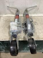 (2) TOWKING 1000LB SWING-UP TRAILER JACK W/ WHEEL