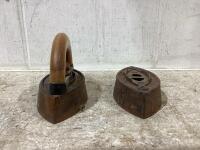 (2) ANTIQUE IRONS