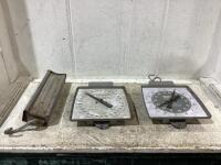 (3) ANTIQUE HANSON HANGING SCALE WEIGHTS