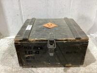 WOODEN AMMO BOX W/ DOMINOS