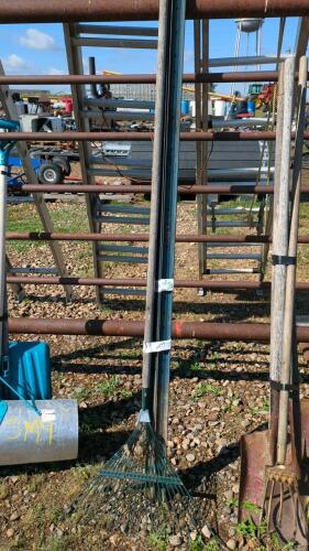 Leaf Rake & Steel Posts