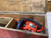 WOODEN TOOLBOX W/ HOMELITE XL-2 CHAINSAW