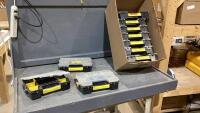 BOX W/(10) STANLEY SORT MASTER ORGANIZERS - NO CONTENTS