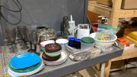 CAMPING DISHES, TOASTER, KETTLE,