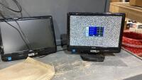 (2) TOSHIBA 19&rdquo; TV/MONITORS W/REMOTES, ONE HAS A STAND