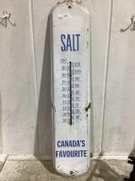ANTIQUE SALT "CANADA'S FAVOURITE" TERMOMETER