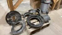PALLET W/ DEXTER BRAKE PADS & BACKING PLATES