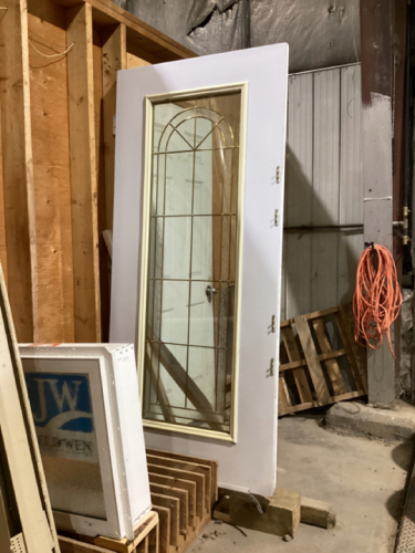 EXTERIOR GARDEN DOOR WITH GLASS INSERT