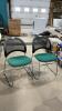(2) STACKING CHAIRS W/ MESH BACK