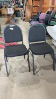 (2) STACKING CUSHIONED CHAIRS