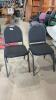 (2) STACKING CUSHIONED CHAIRS