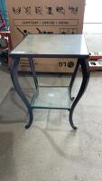 METAL & GLASS SIDE TABLE