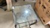 METAL & GLASS SIDE TABLE - 3