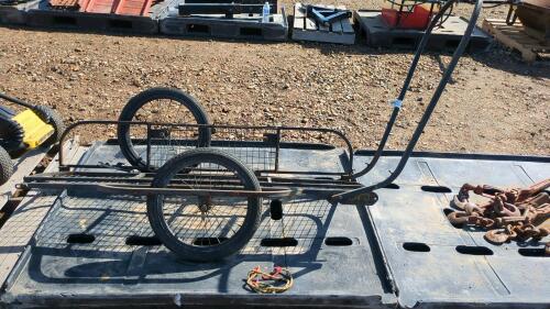 Metal Deer Cart with wheels