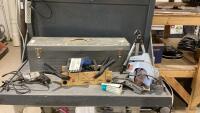 CRAFTSMAN TOOL BOX W/CORDED DRILL, B+D CIRCULAR SAW, MITRE BOX