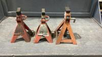 (3) AXLE STANDS - (2) ARE A SET + (1) SINGLE