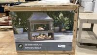 HOME TRENDS OUTDOOR FIREPLACE WITH COVER