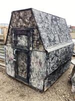 WOODEN ICE FISHING HUT W/ EQUIPMENTS 83" X 60"