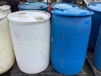 (4) PLASTIC BARRELS