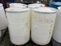 (4) PLASTIC BARRELS
