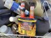 PALLET W/ (2) DIESEL FUEL CANS & MIXED LIQUIDS, OILS & MISCELLANEOUS - 7