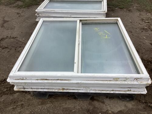 (3) GLASS WINDOWS - 47" X 47"