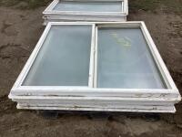 (3) GLASS WINDOWS - 47" X 47"