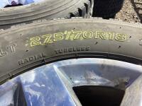 LT275/70R18 125/122Q - (6) TOYO LIGHT TRUCK TIRES W/ (4) 8-BOLT RIMS