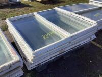 (3) GLASS WINDOWS 47" X 47"