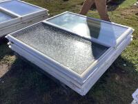 (3) GLASS WINDOWS 47" X 47"