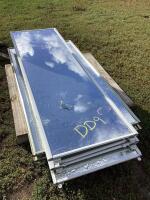 (9) SLIDING MIXED GLASS METAL FRAMED DOORS 78"