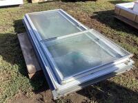 (5) SLIDING BATHROOM GLASS DOORS 78"