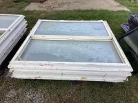 (2) GLASS WINDOWS - 47" X 47"