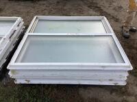 (3) GLASS WINDOWS - 47" X 47"