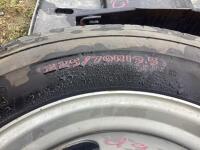 225/70R19.5 & LT235/80R17 - (1) GOODYEAR TIRE W/ 10-BOLT RIMS & (1) FIRESTONE LIGHT TRUCK TIRE W/ 8-BOLT RIMS