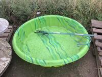 (2) CLAMP HOOKS & SMALL POOL