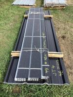PALLET W/ 48PCS OF 10'2" 1 1/4" PROFILE ROOF /SIDING SHEETS + 48 PIECES J TRIM