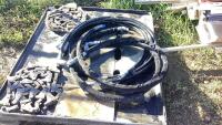 PALLET OF BALE FEEDER CHAIN + HYDRAULIC HOSE