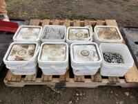 (8) PAILS OF MIXED BOLTS & NUTS