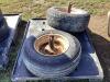 255/60R15 & P225/75R15 - (2) IMPLEMENT RIMS & TIRES W/ 5-BOLT RUSTED RIMS - 3